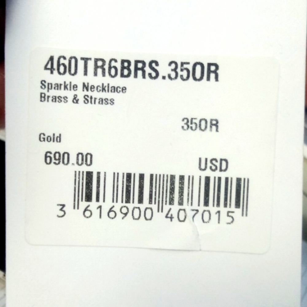 CELINE GOLD SPARKLE NECKLACE BRASS&STRASS - Picture 7 of 7